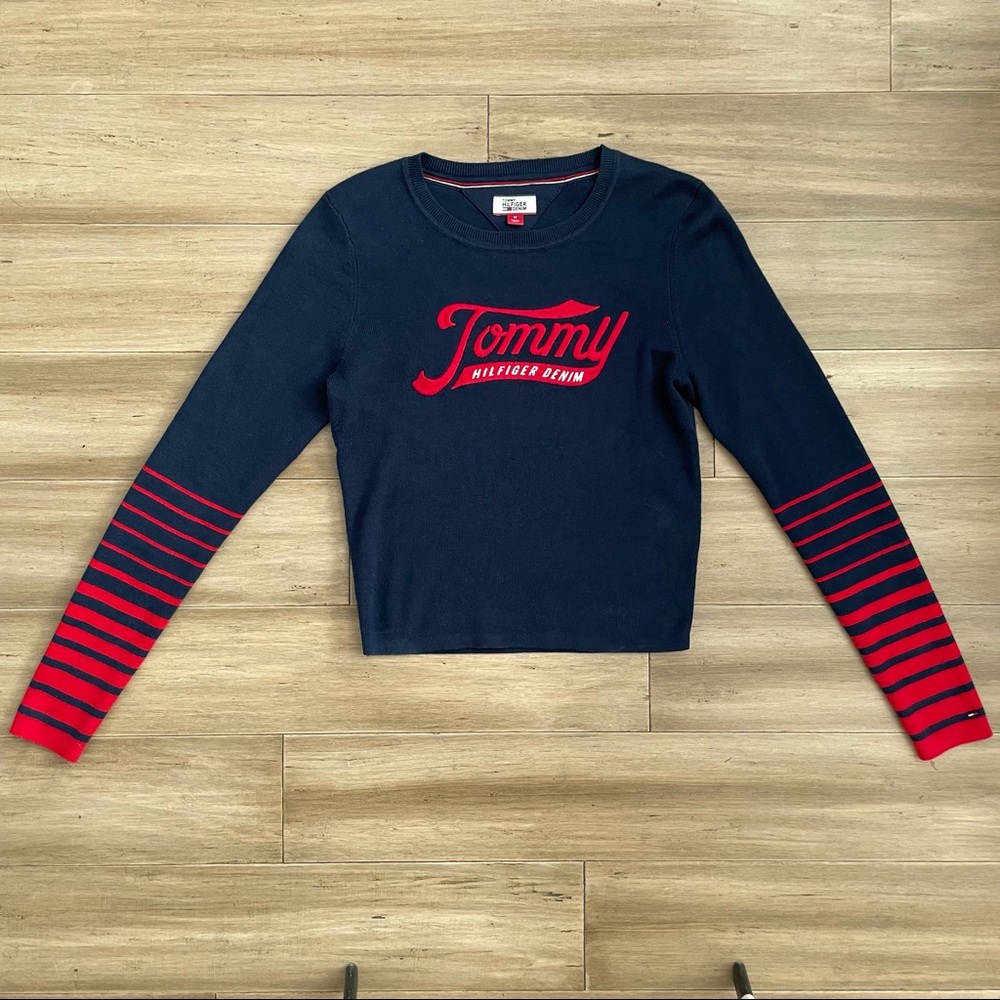 Tommy Hilfiger DENIM collection, 100% Cotton Cropped Sweater, M